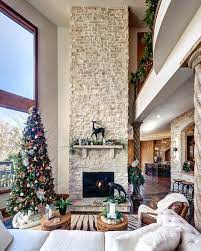 Statement Stone Fireplace Living Room