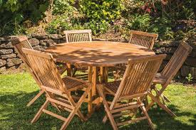 This is a great set which folds for easy storage. 6 Seater Patio Set Teak 6 Seater Garden Table And Chairs Gfl Ottena Garden Furniture