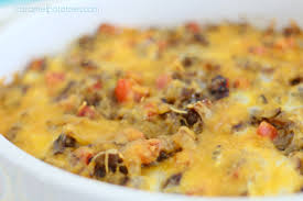 Make ahead breakfast casserole with hash browns, egg bake recipe, sausage egg hash brown breakfast casserole recipe, overnight egg. Caramel Potatoes Sausage Hash Brown Breakfast Casserole