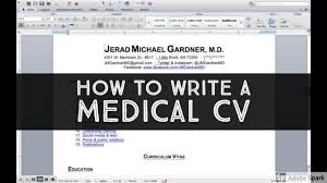 How To Write A Medical Cv Resume Including Professional Social Media Activity
