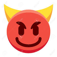 Cartoon Devil Emoji Isolated On White Background Stock Photo, Picture And  Royalty Free Image. Image 91964834.