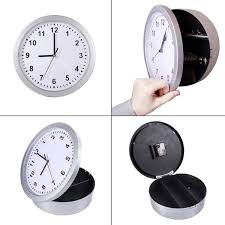 New Silver Wall Clock Safe With Secret