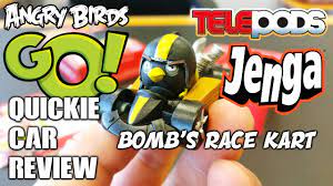 QCR: ANGRY BIRDS GO! JENGA feat. BOMB'S RACE KART - RACE, CRASH, WIN! with  launcher & block - YouTube