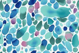 Aqua And Blue Watercolor Background