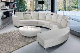italian design circular sofa white