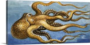 Octopus Wall Art Canvas Prints Framed