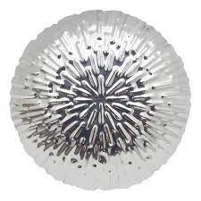 7in Silver Metal Round Wall Decor At