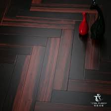 premium ebony herringbone parquet