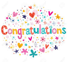 Congratulations Typography Lettering Decorative Text Card Design