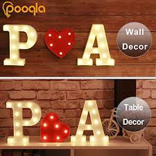 Pooqla Led Marquee Letter Lights Sign