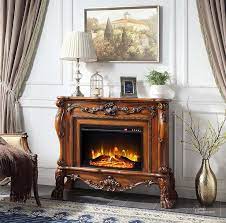 Acme Dresden Fireplace In Cherry Oak