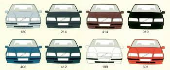 a list of volvo paint colors and their