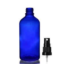 100ml blue glass spray bottle ampulla