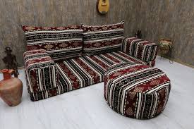Red Cushion Arabic Majlis Sofa Set