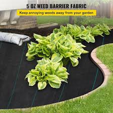 Vevor 5 Ft X 250 Ft Weed Barrier Landscape Fabric 5 Oz Dual Layer Heavy Duty Pp Material Premium Woven Ground Cover
