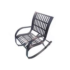 Black Wrought Iron Rocking Chair