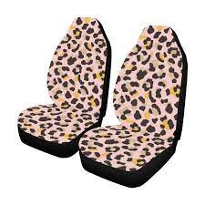 Pink Leopard Car Seat Covers 2 Pc