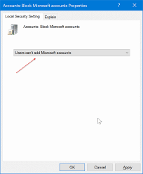 block microsoft accounts in windows 10