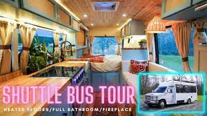 inspiring shuttle bus conversion tour