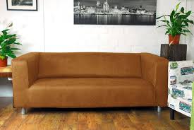 Distressed Faux Leather Klippan Sofa