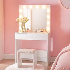 cozy castle vanity set with lighted