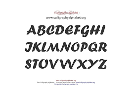 Copperplate Calligraphy Pdf Chart