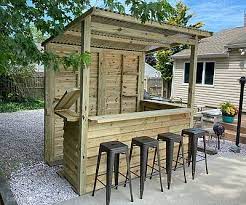 Wooden Backyard Bar