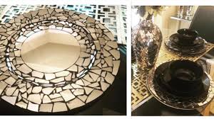 mirrored mosaic charger plates