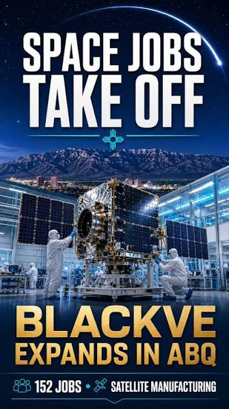 Albuquerque is making more moves in the space industry!, BlackVe Inc. has opened a 30,000-square-foot satellite manufacturing facility at MaxQ@Kirtland., The company is expected to create 152 ...