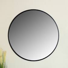 large round black wall mirror melody
