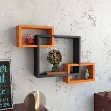 Intersecting Floating Wall Shelves For