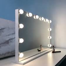 Amazon Com Wayking Makeup Mirror With Lights Hollywood Lighted Vanity Mirror With Touch Screen Dimmer Tabletop Mirror With Usb Charging Port 3 Color Lighting Modes White H17 3 X L22 8 Inch Beauty