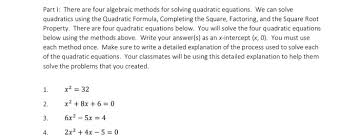 There Are Four Algebraic Methods For
