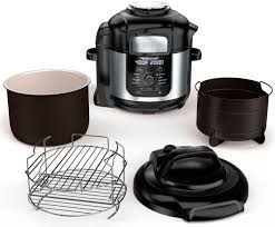 I love cooking meats in my pressure cooker but sometimes i want that extra crisp. Ninja Foodi 8qt 9 In 1 Deluxe Xl Digital Multi Cooker With Air Fryer Stainless Steel Black Fd402 Best Buy