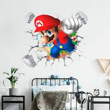 3d Wall Sticker With Super Mario