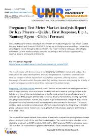 Pregnancy Test Meter Market Analysis Report By Key Players