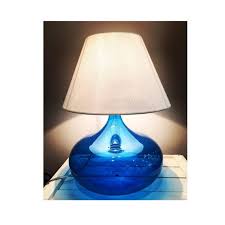 Vintage Table Lamp Blue Handmade