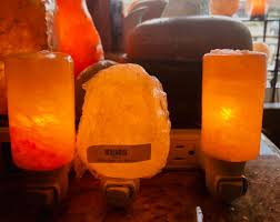 Natural Himalayan Salt Lamp Night Light Tavoos Halo Spa