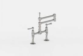 articulated deck mount kitchen faucets