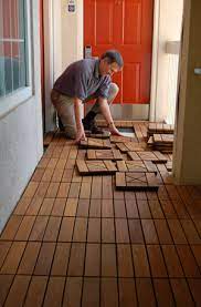 Installing Interlocking Deck Tiles