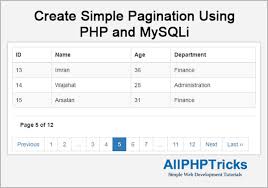 simple pagination using php and mysqli