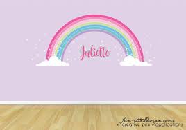 Pink Sparkle Rainbow Fabric Wall