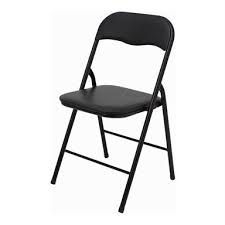 Similar to folding chairs, stackable chairs can be an economical seating solution that allows flexibility in their use. Marquee Padded Vinyl Black Folding Chair Bunnings Warehouse