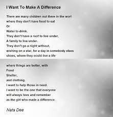 a difference poem by nata dee