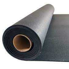 greatmats 48 in w x 120 in l x 0 25 in t rubber gym floor sheet 40 sq ft in black rra14c410bl