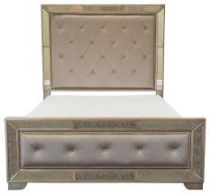 ava mirrored silver bronzed bed