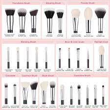 beili black makeup brushes set