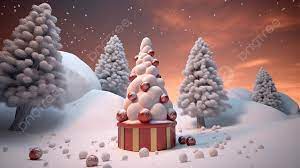 3d анимация новогодней елки, 3d модель снежной игрушки декоративный шар с  елкой и подарками 3d Merry Christmas, Hd фотография фото, рождество фон  картинки и Фото для бесплатной загрузки