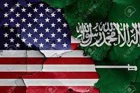 Flags Of Usa And Saudi Arabia Painted ...