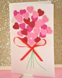 It is a very easy card to make, and it's cute as a button. Diy Valentine Heart Bouquet Cute Easy For The Kids To Make For Grandparents Valentines Cards Valentine Crafts Valentines Day Activities